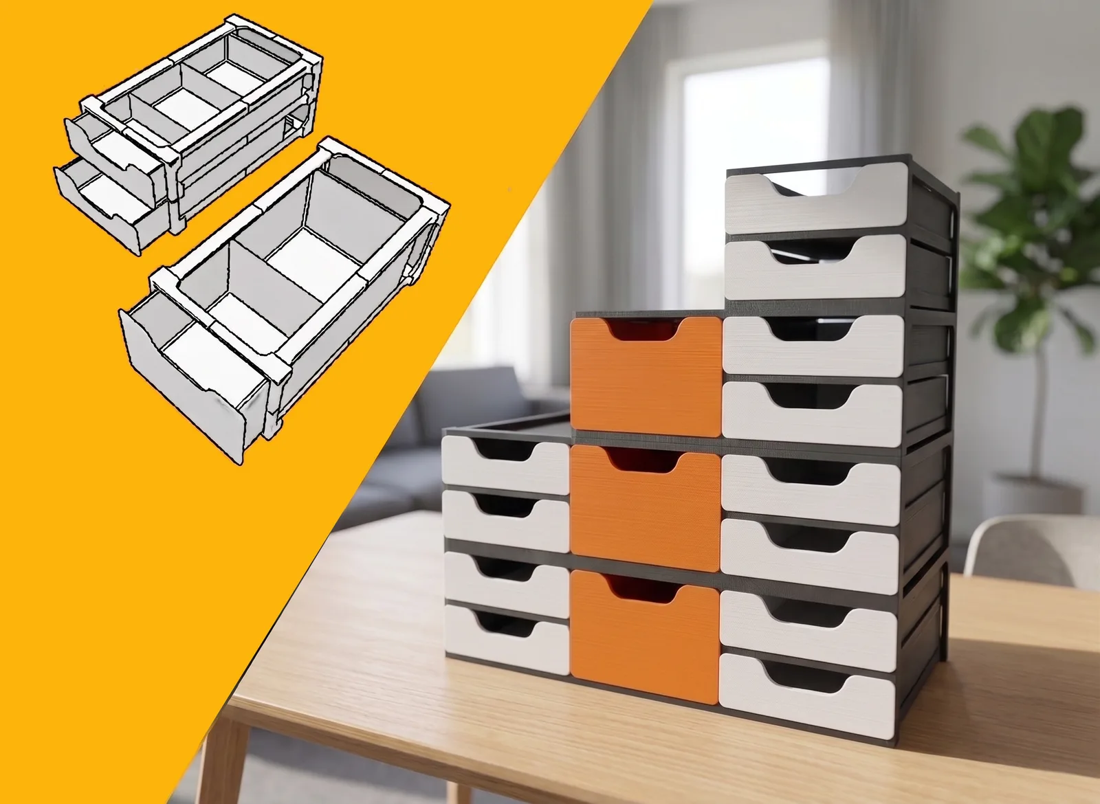 Schnellbausatz für Schubladensysteme